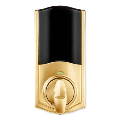 Kwikset Convert Smart Lock Conversion Kit with Zigbee, Lifetime Polished Brass